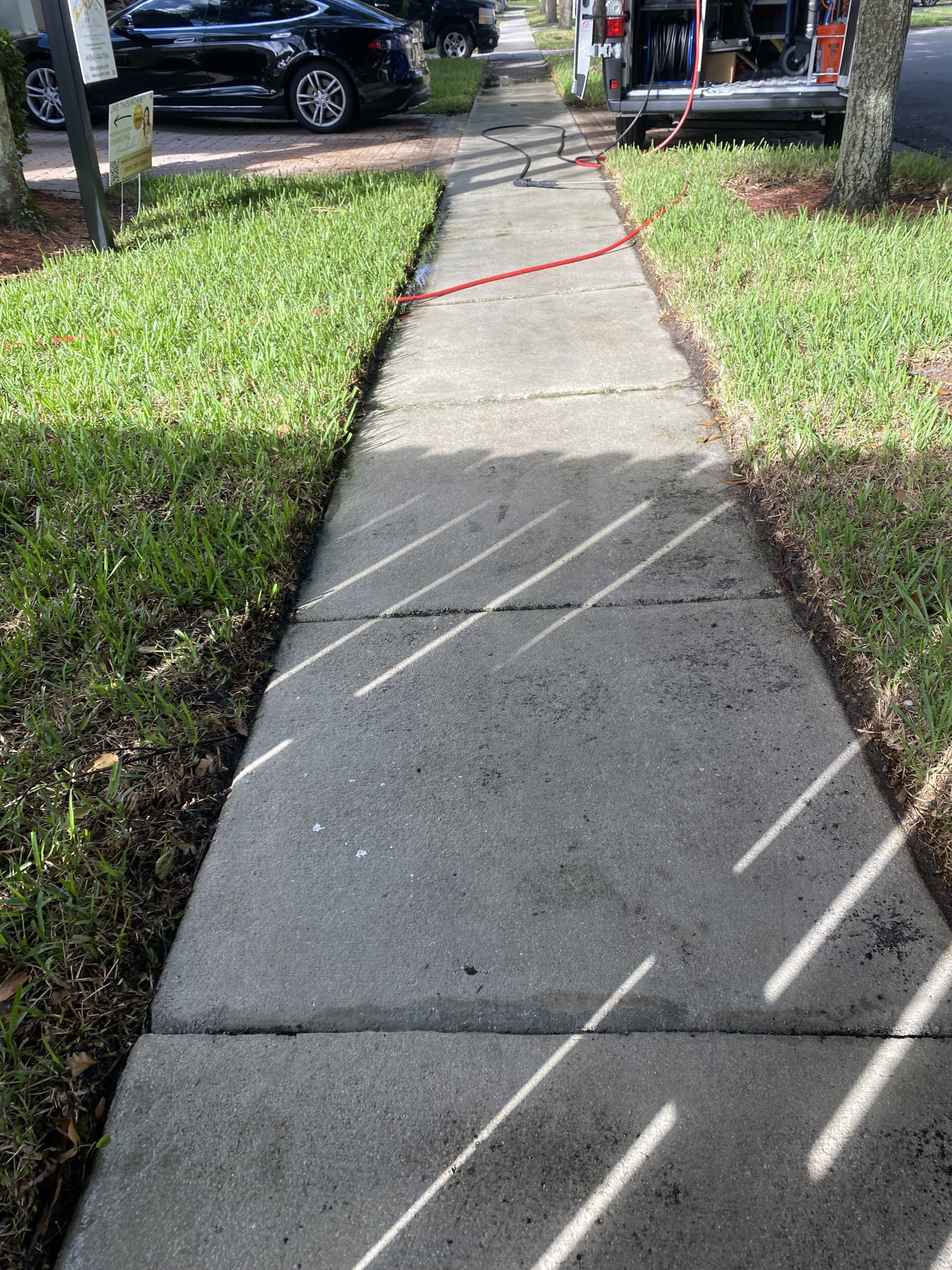 Clean gutter after professional gutter cleaning