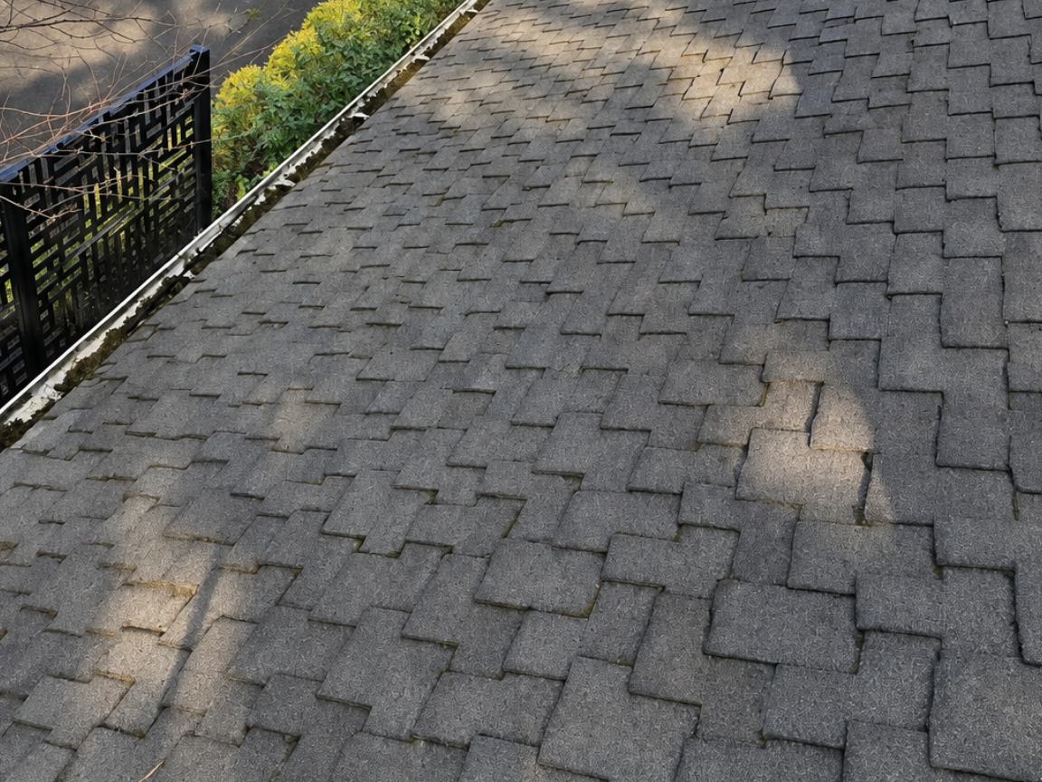 Clean gutter after professional gutter cleaning