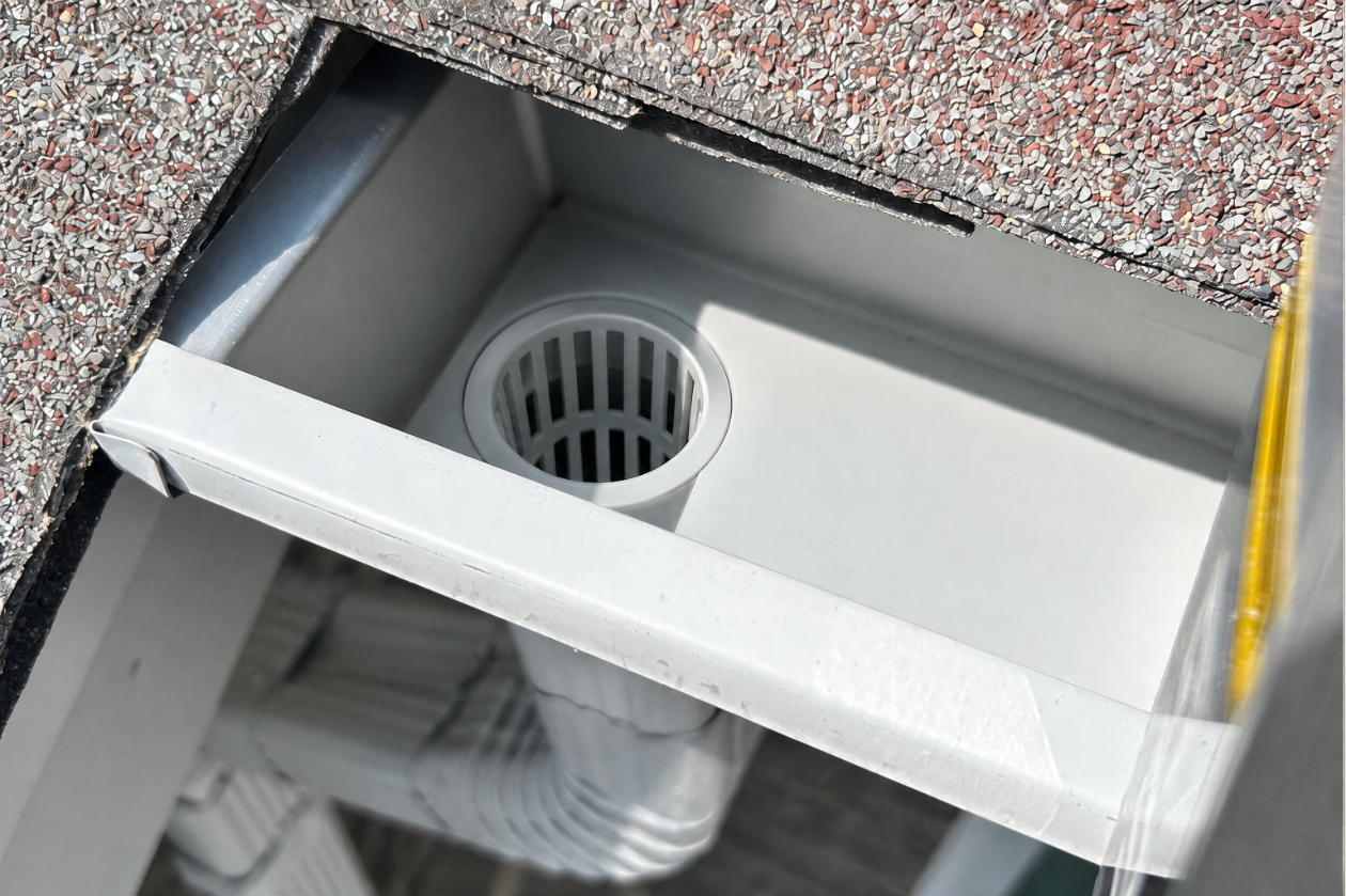 Clean gutter after professional gutter cleaning