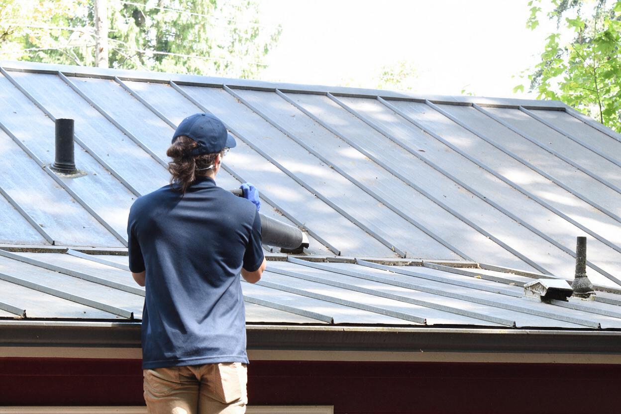 Clean gutter after professional gutter cleaning